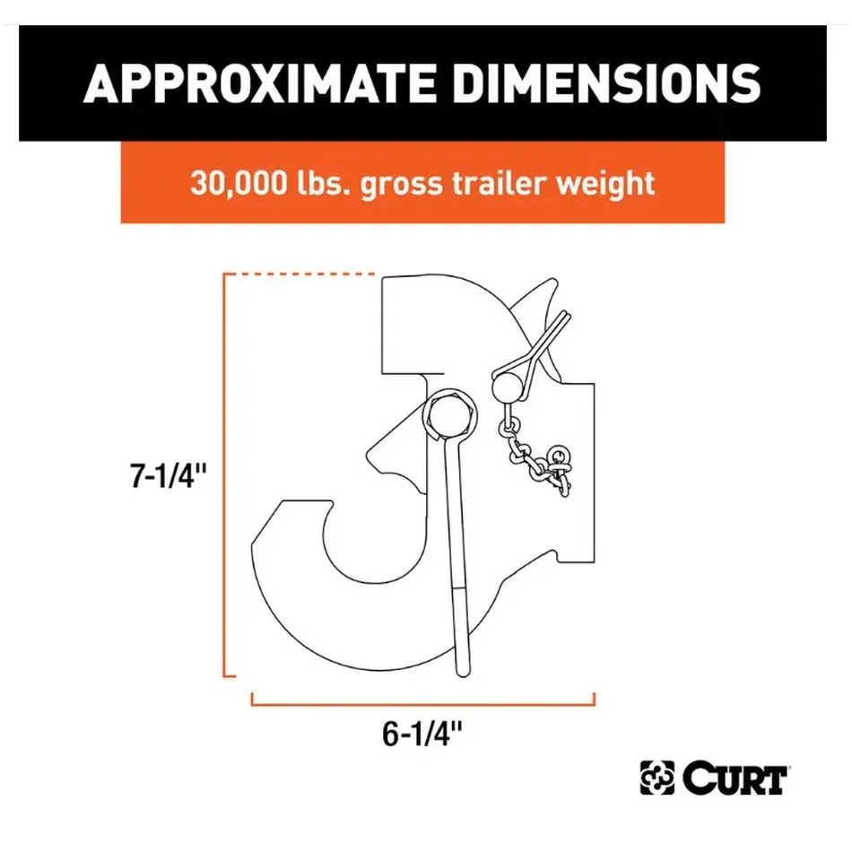 15 TON PINTLE HOOK FLAT MOUNT
